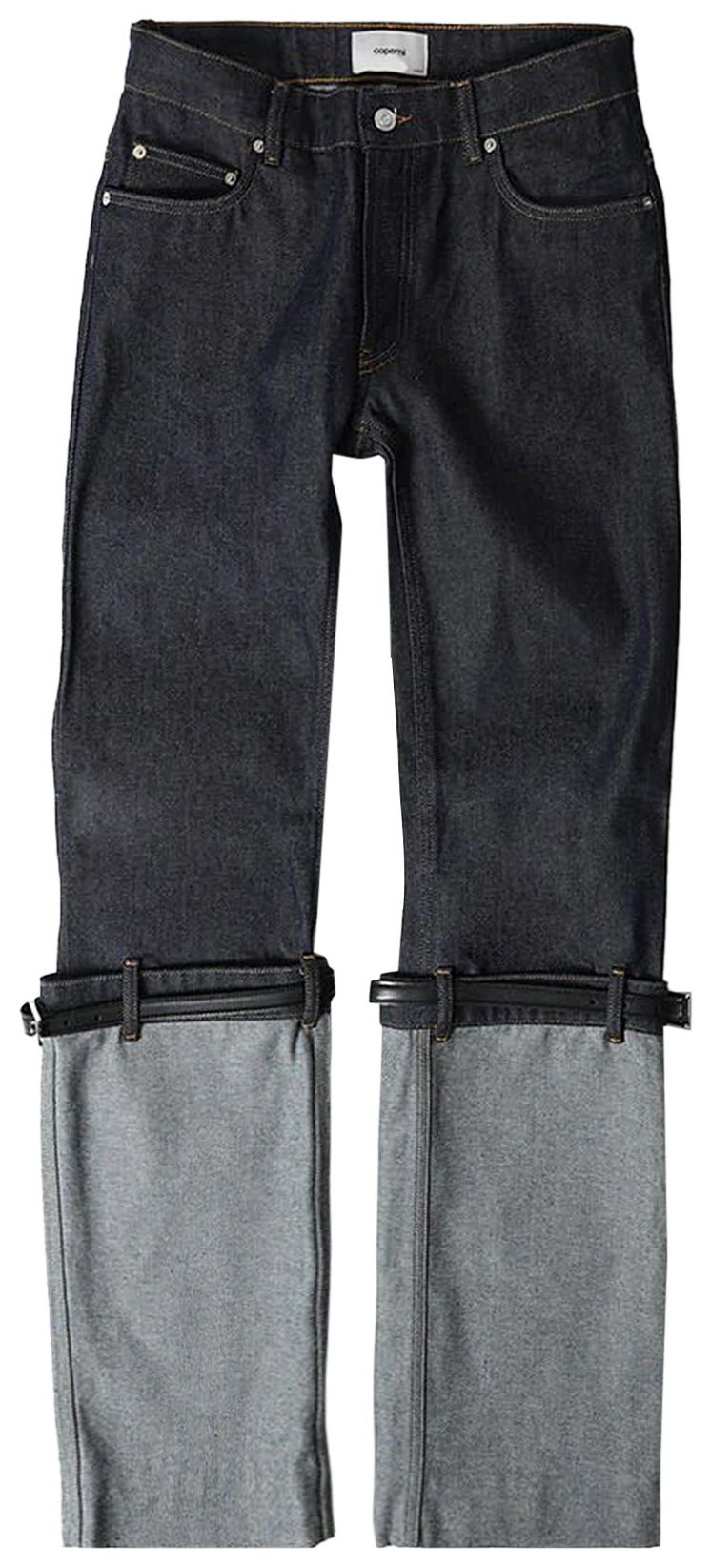 Coperni Hybrid Belted Leg Jeans Blue