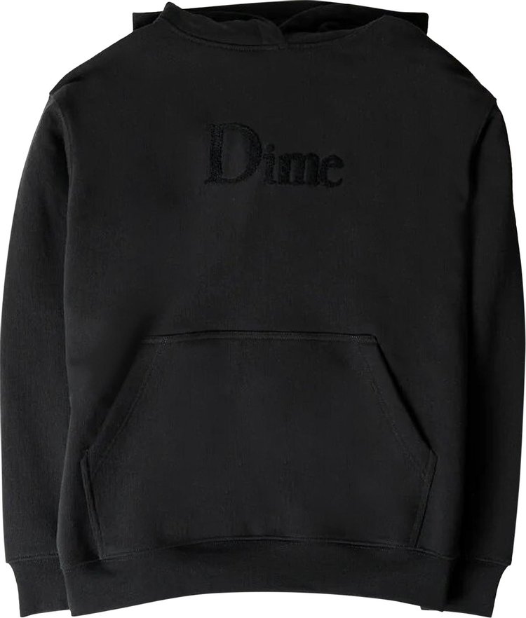 Dime Classic Chenille Logo Hoodie Black