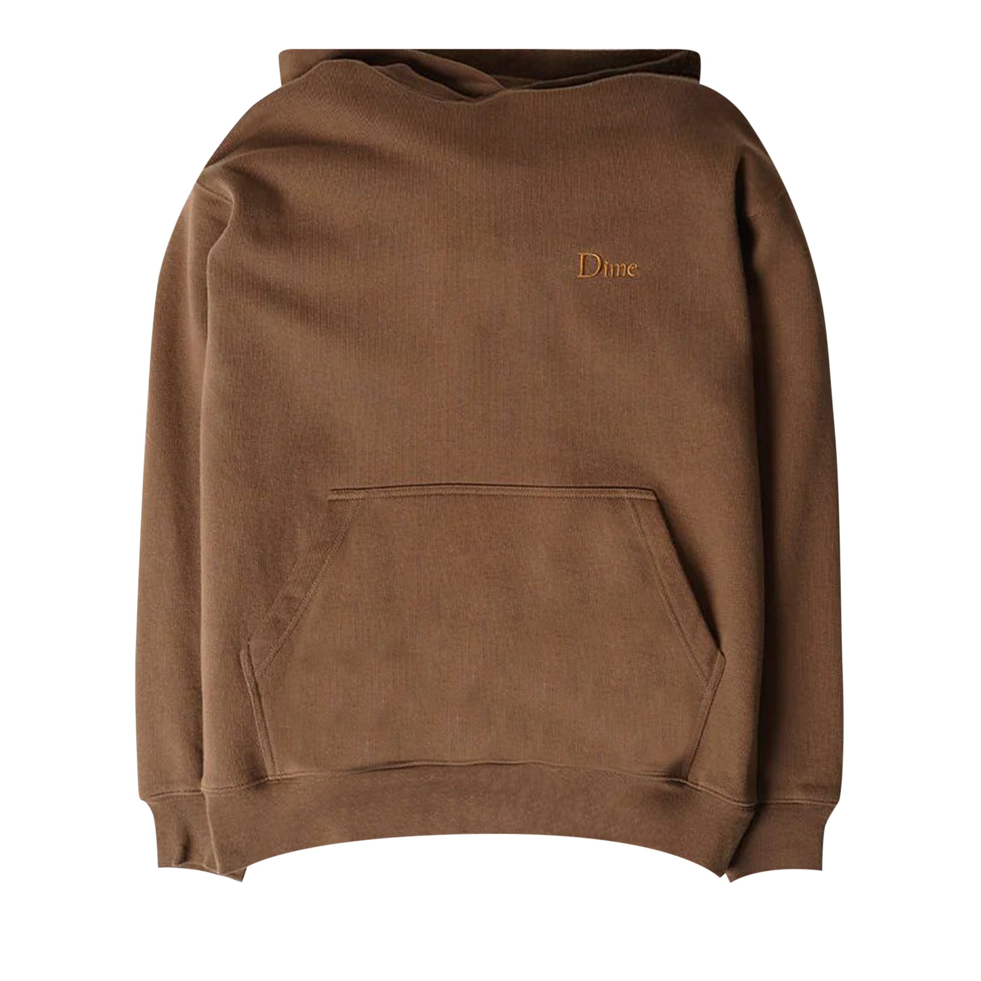 Buy Dime Classic Small Logo Hoodie 'Brown' - DIME23D2F8BRW | GOAT