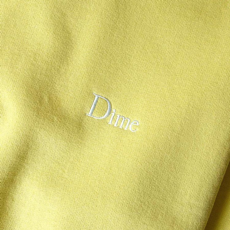 Dime Classic Small Logo Crewneck Dark Neon