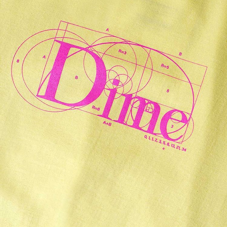 Dime Classic Ratio T Shirt Yellow