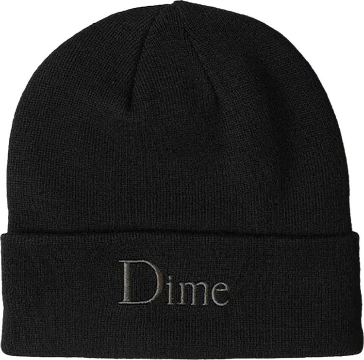 Dime Classic Wool Fold Beanie Black