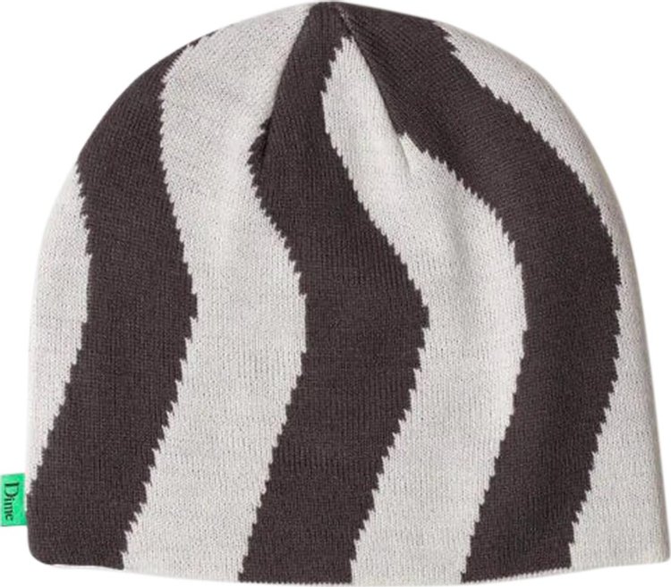 Dime Spiral Skullcap Beanie CharcoalWhite