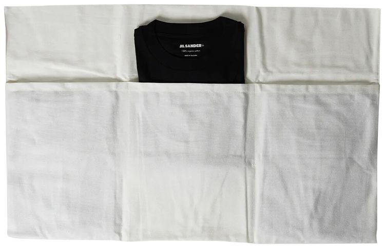 Jil Sander Logo Designers T Shirt 3 Pack Black