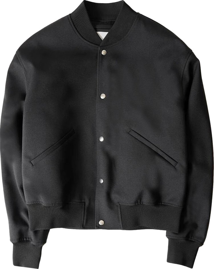 Jil Sander Recycled Polyester Bomber Jacket Black