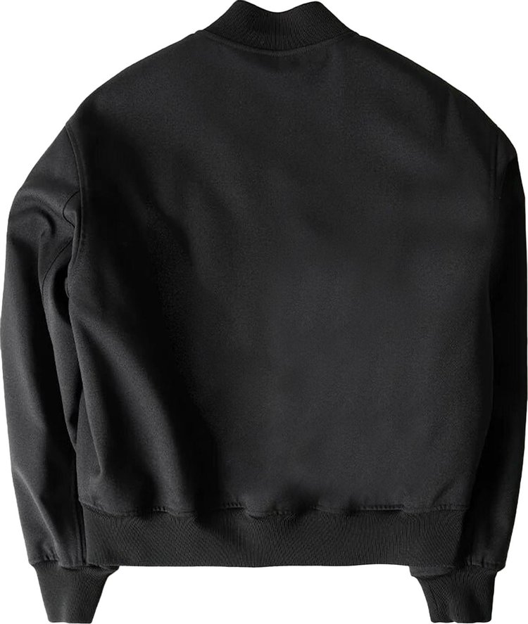 Jil Sander Recycled Polyester Bomber Jacket Black