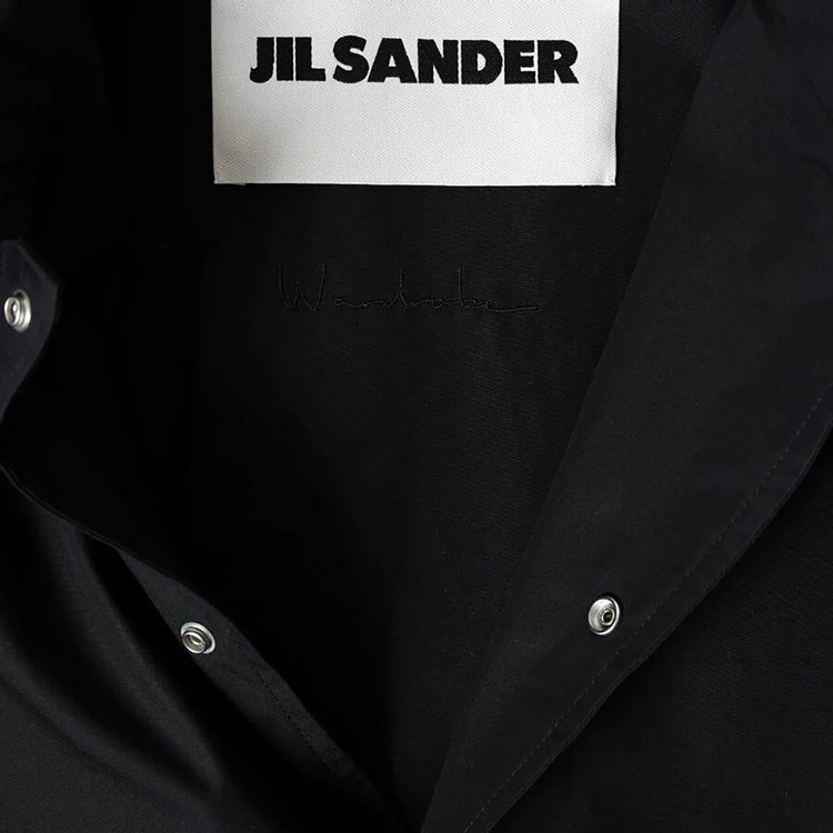 Jil Sander Logo Coach Jacket Black