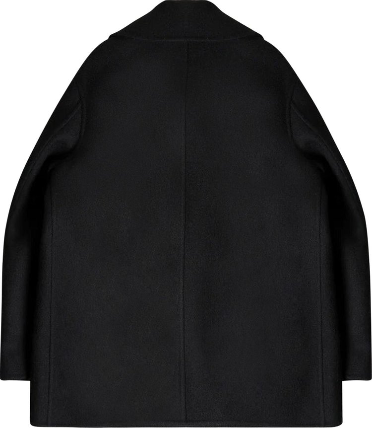 Jil Sander Double Breasted Peacoat Black