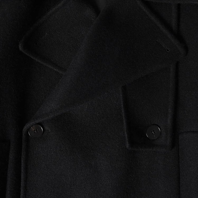 Jil Sander Double Breasted Peacoat Black