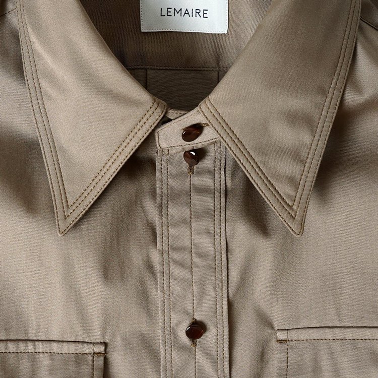 Lemaire Wrap Overshirt Brown