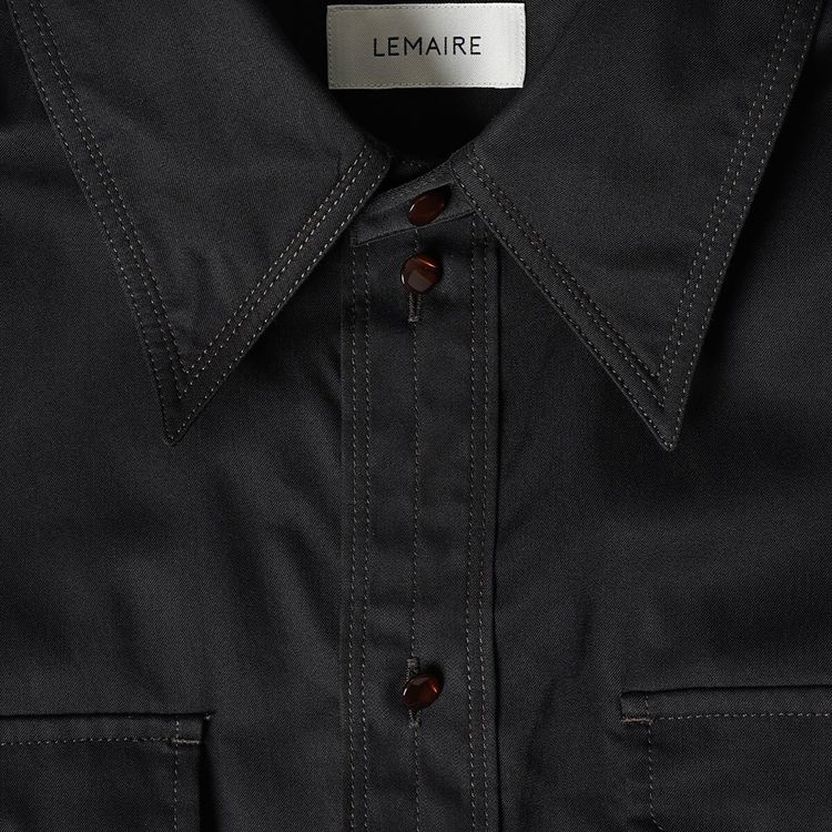 Lemaire Wrap Overshirt Black