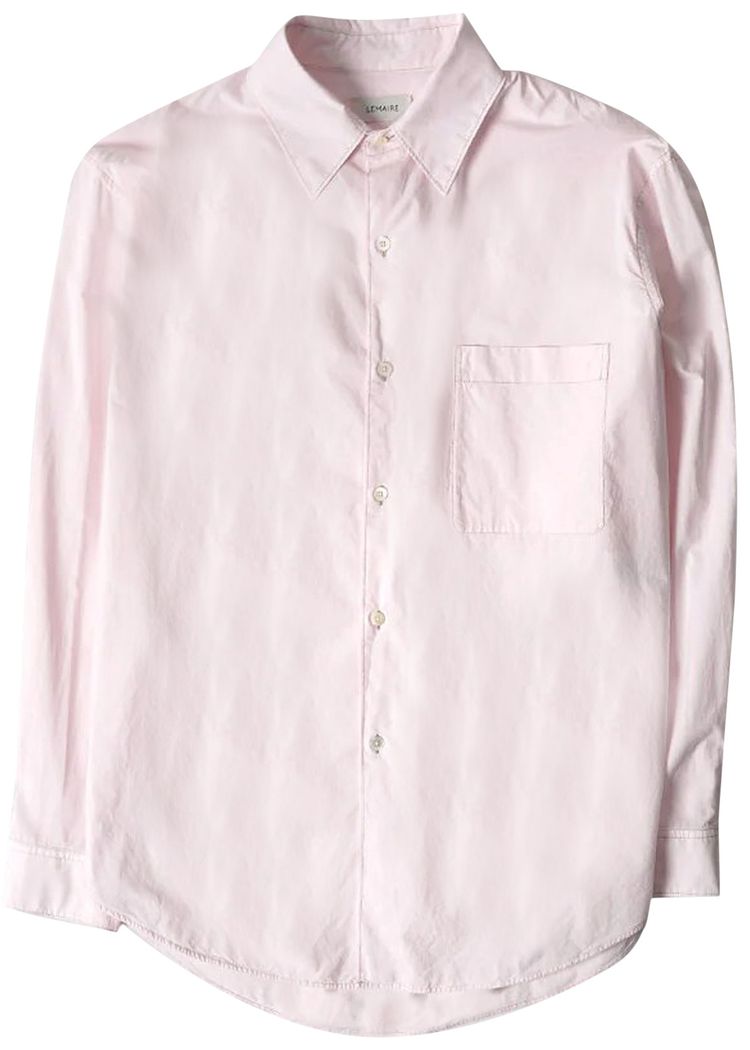 Lemaire Regular Long Sleeve Shirt Light Pink