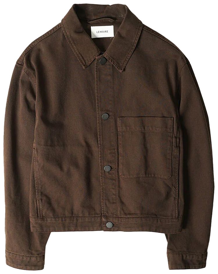 Lemaire Boxy Trucker Jacket Espresso