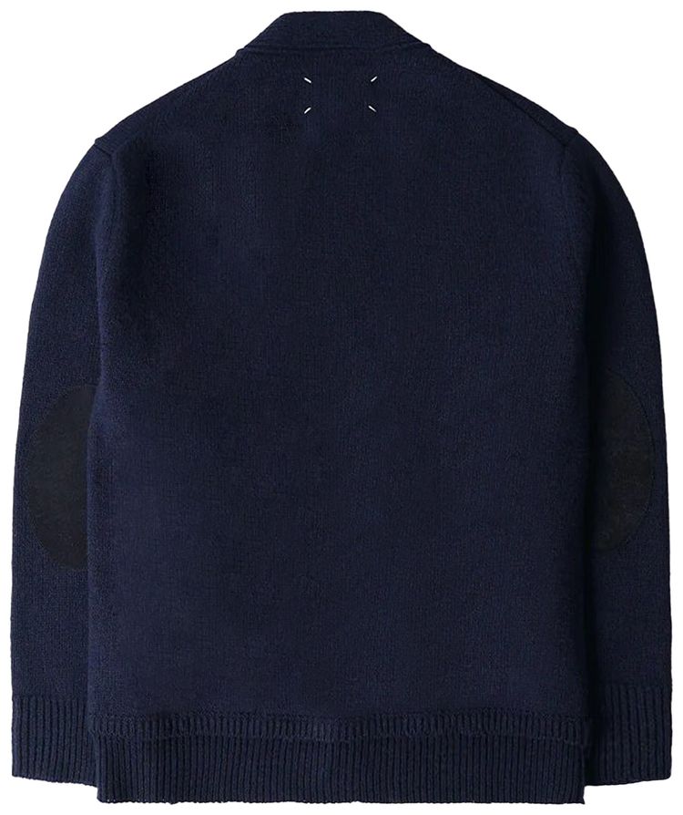 Maison Margiela V Neck Cardigan Navy Blue