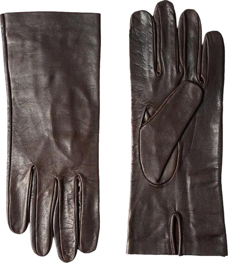 Maison Margiela Leather Gloves 'Brown'