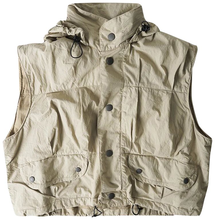 Our Legacy Cropped Exhale Gilet Metallic Sand