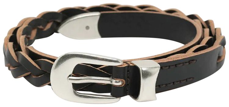 Our Legacy Braided Leather Belt Black