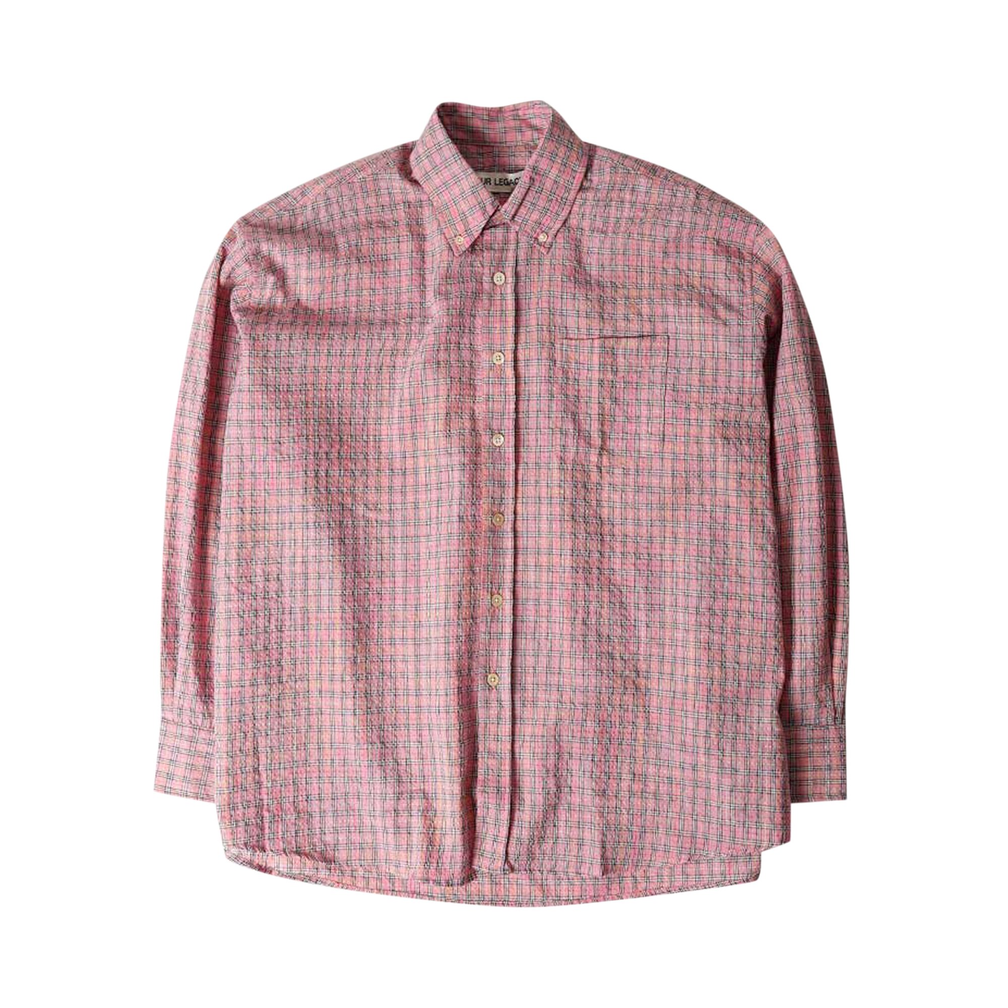 Buy Our Legacy Borrowed BD Shirt 'Pink Kumble Check' - M4232BPK | GOAT