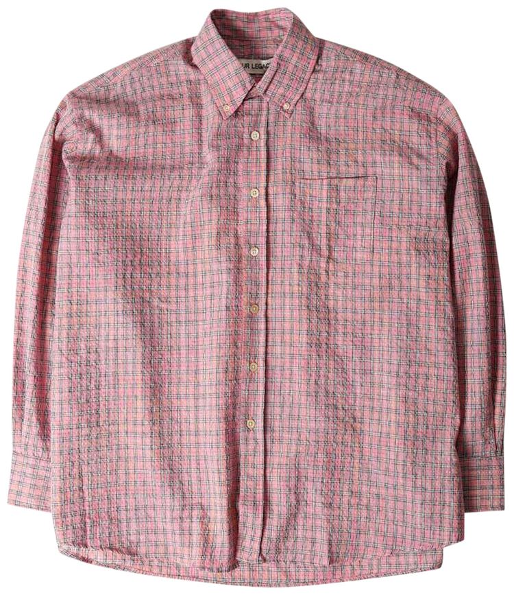 Our Legacy Borrowed BD Shirt Pink Kumble Check