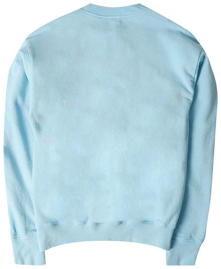 Sporty  Rich NY Health Club Flocked Crewneck H20Navy