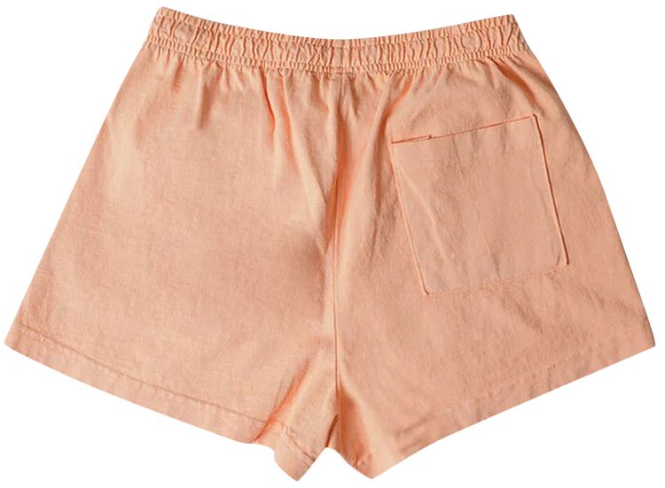 Sporty  Rich Cursive Logo Disco Shorts PeachWhite