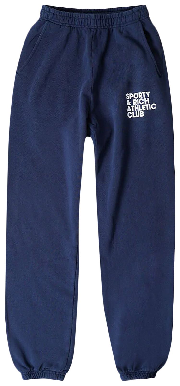 Sporty  Rich Logo Track Pants NavyWhite