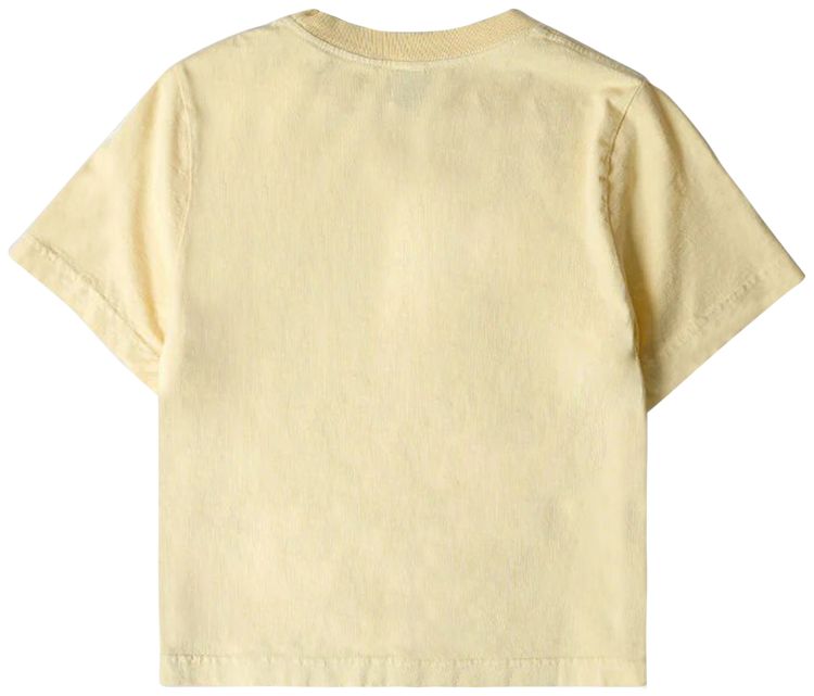 Sporty  Rich Logo Cropped T Shirt AlmondBlack