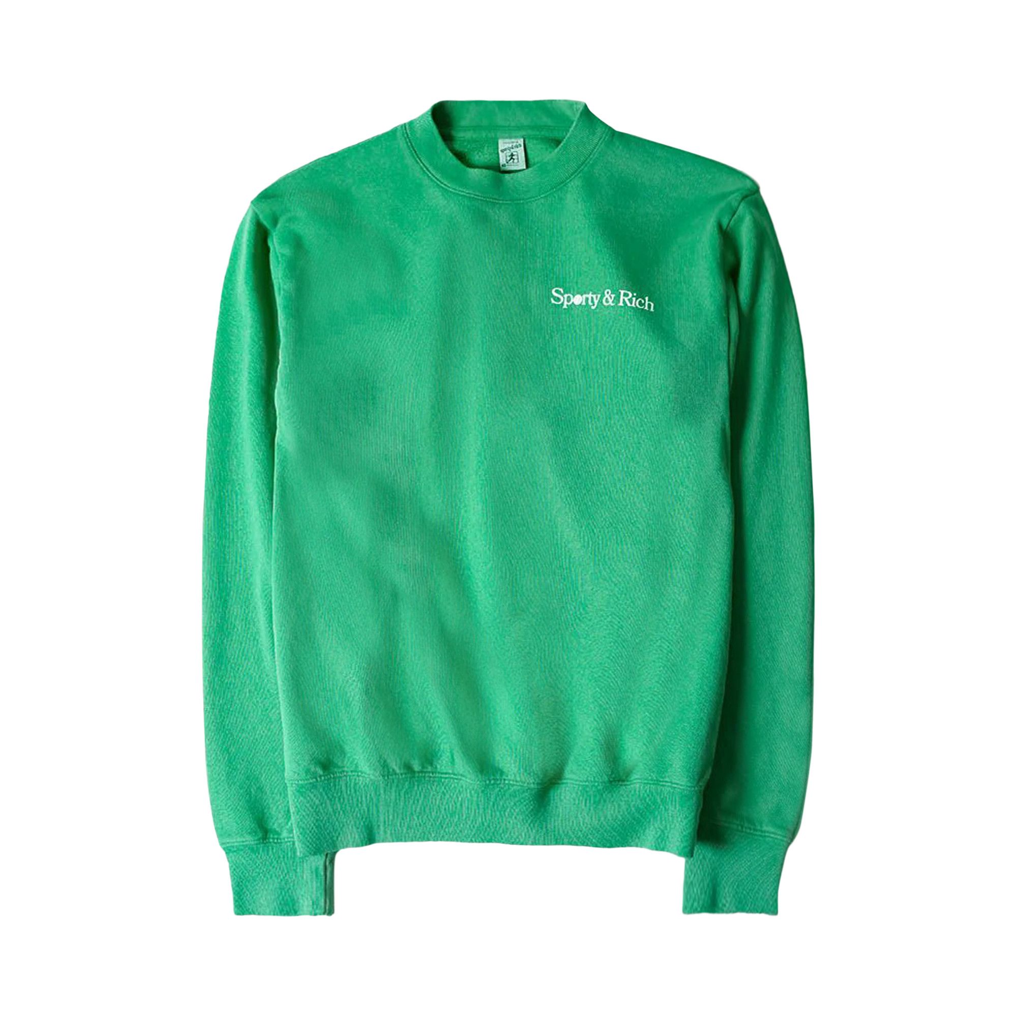 Buy Sporty & Rich Racquet Club Crew Sweatshirt 'Green/White Buy Sporty & Rich Racquet Club Crew Sweatshirt 'Green/White