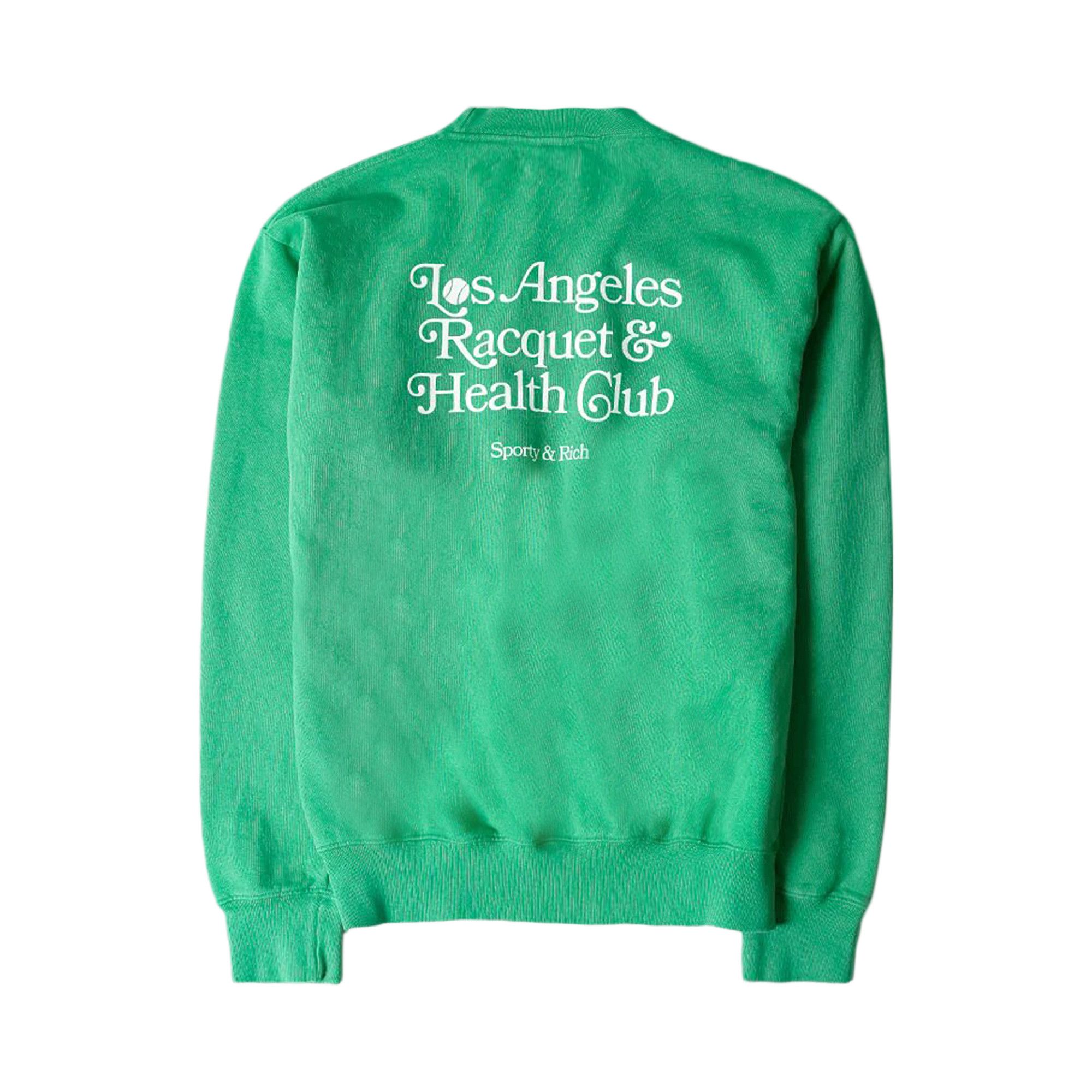 Buy Sporty & Rich Racquet Club Crew Sweatshirt 'Green/White