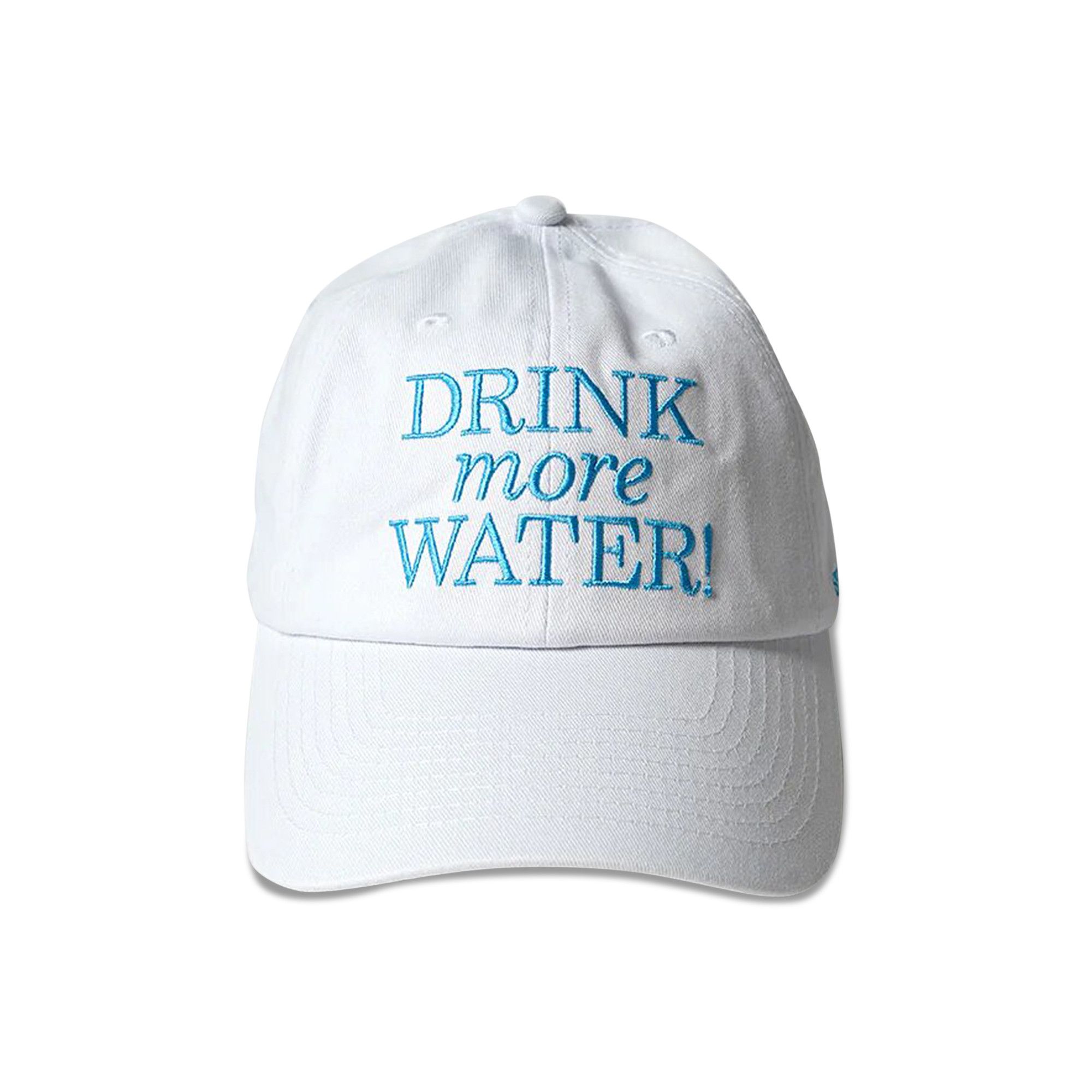 キャップ SPORTY & RICH NEW DRINK WATER HAT WHITE Sporty & Rich Men's New Drink Water Cap in White/Atlantic