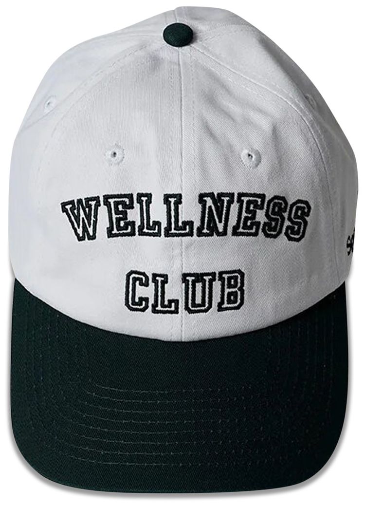 Sporty  Rich Logo Embroidered Baseball Cap Forest GreenWhite