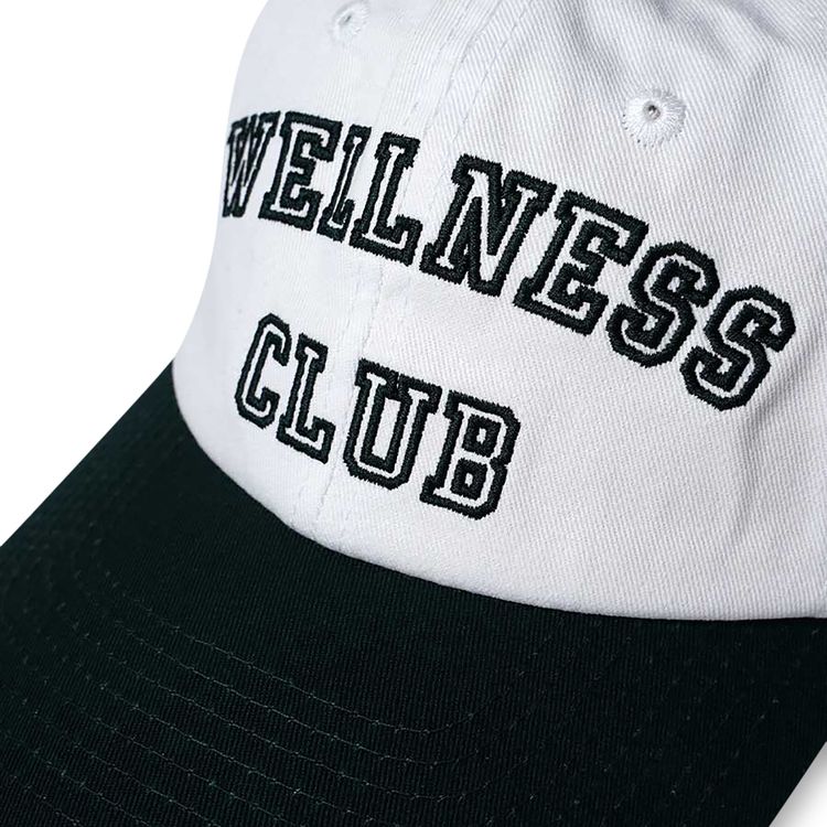 Sporty  Rich Logo Embroidered Baseball Cap Forest GreenWhite