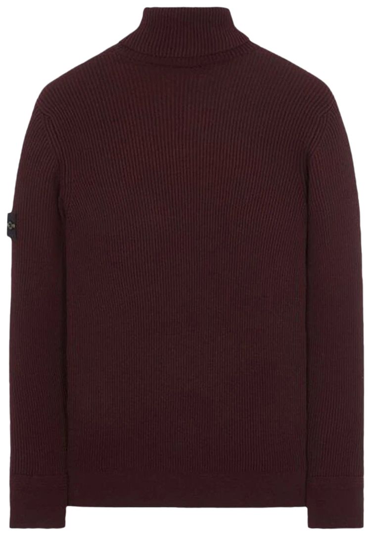Stone Island Turtleneck Jumper Burgundy