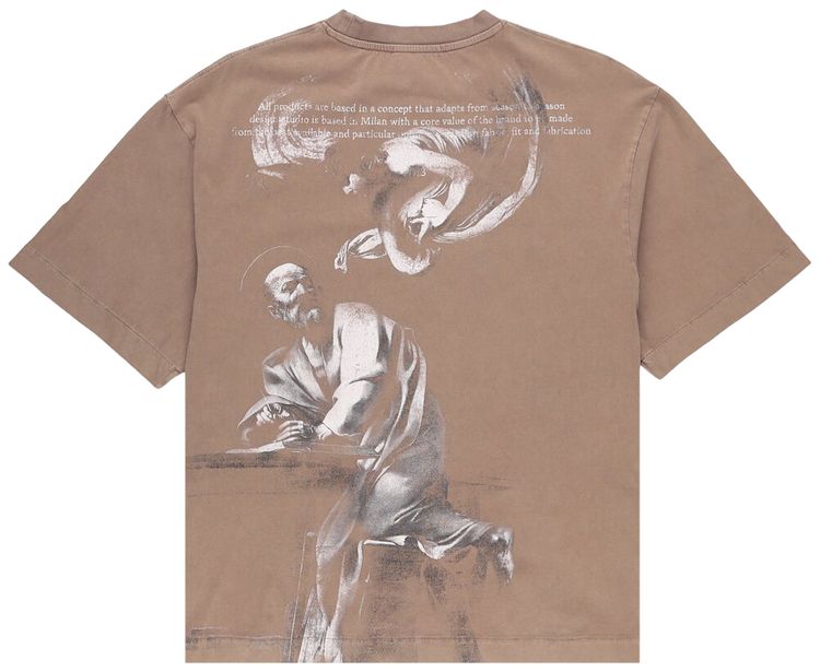 Off White St Matthew Skate Short Sleeve T Shirt Rain Drum