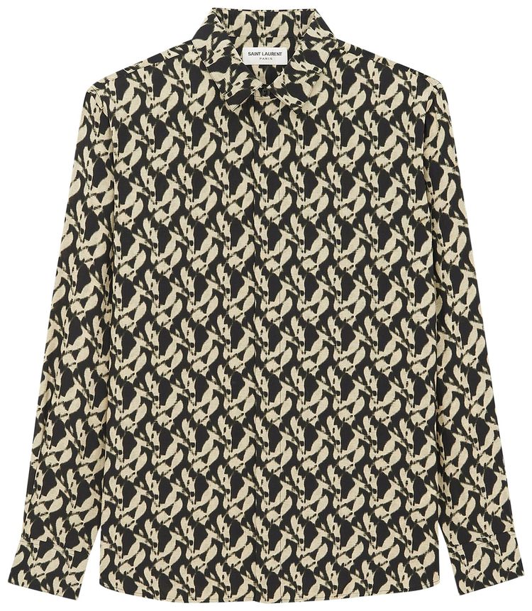 Saint Laurent Chemise Printed Shirt BlackSand