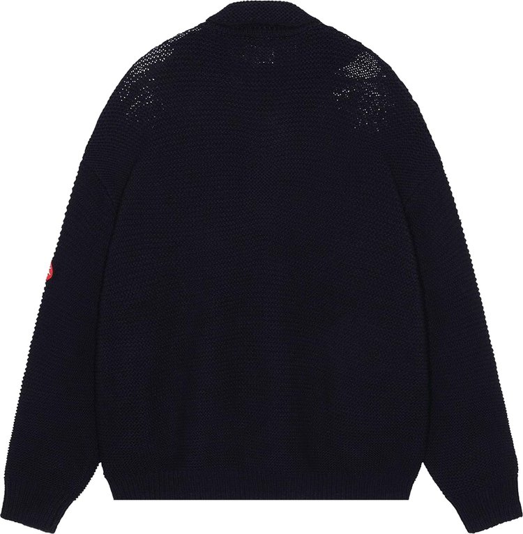 Cav Empt Collared Knit Cardigan Navy