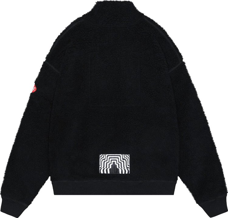 Cav Empt Heavy Wool Boa Half Zip Fleece Jacket Black