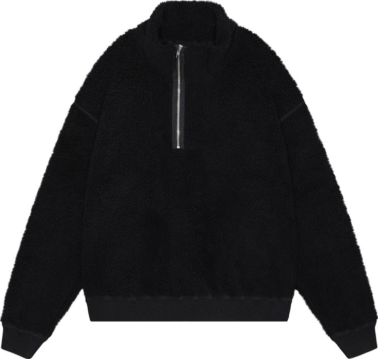 Cav Empt Heavy Wool Boa Half Zip Fleece Jacket Black