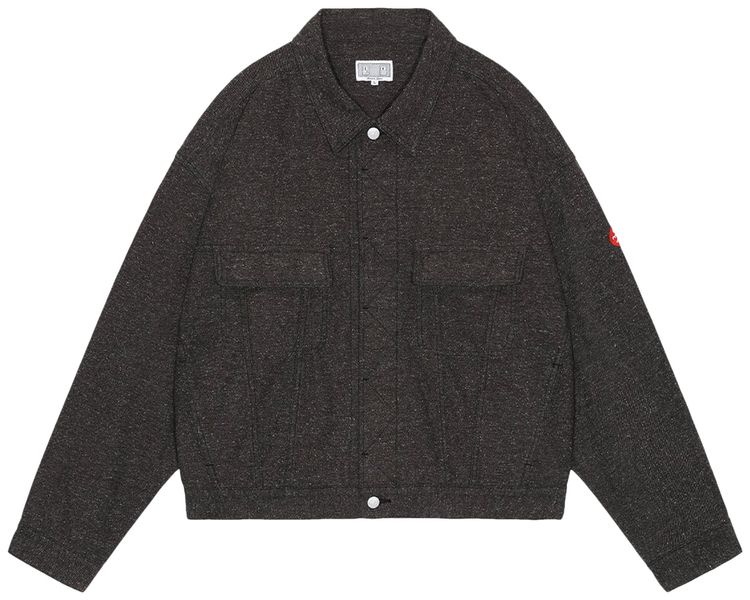 Cav Empt Casual Nep Twill Trucker Jacket Charcoal