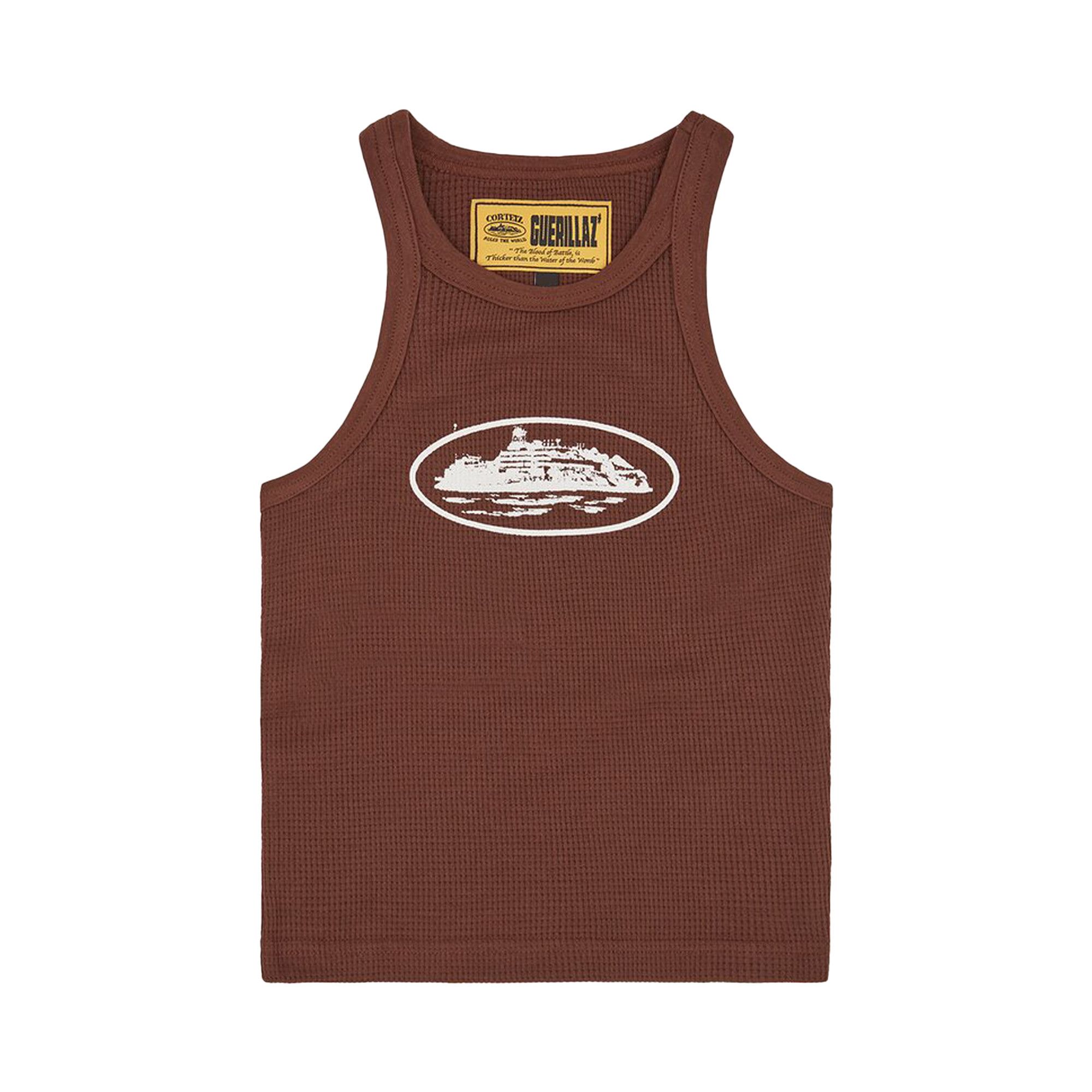 Buy Corteiz Alcatraz Tank Top 'Brown' - 7892 2FW230102ATT