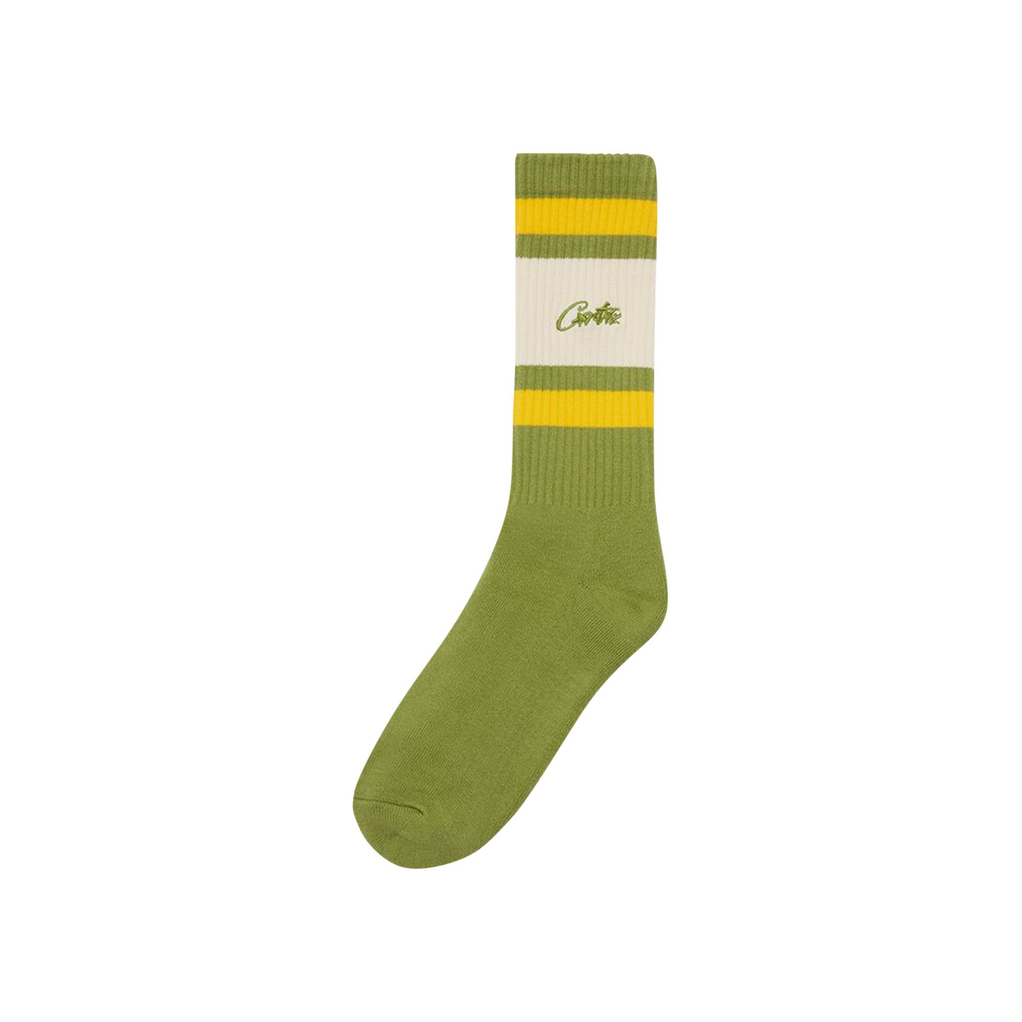 Corteiz Alcatraz Skully Khaki Green/Yellow