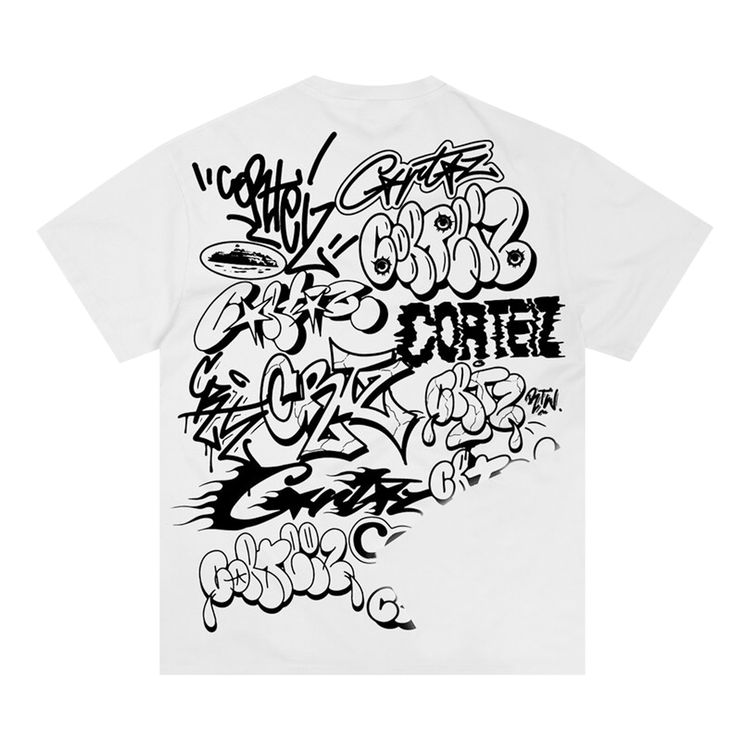 Corteiz Graffiti Tee New Blank White
