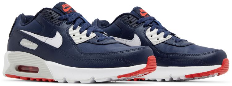 Nike Air Max 90 Leather GS Obsidian Track Red