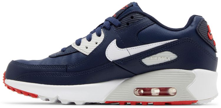 Nike Air Max 90 Leather GS Obsidian Track Red