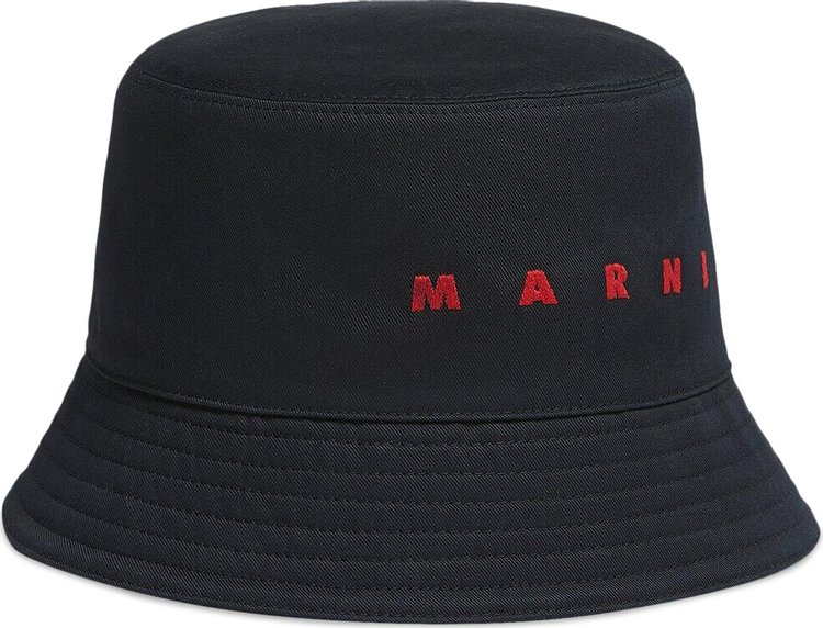 Marni Logo Bucket Hat II 'Black'