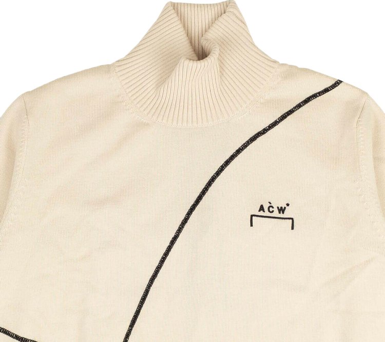 A Cold Wall Logo Turtleneck Sweater Bone