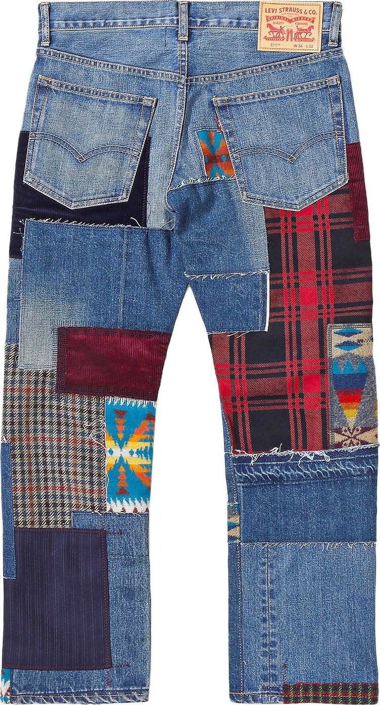 Junya Watanabe MAN x Levis Patchwork Denim Pants Indigo