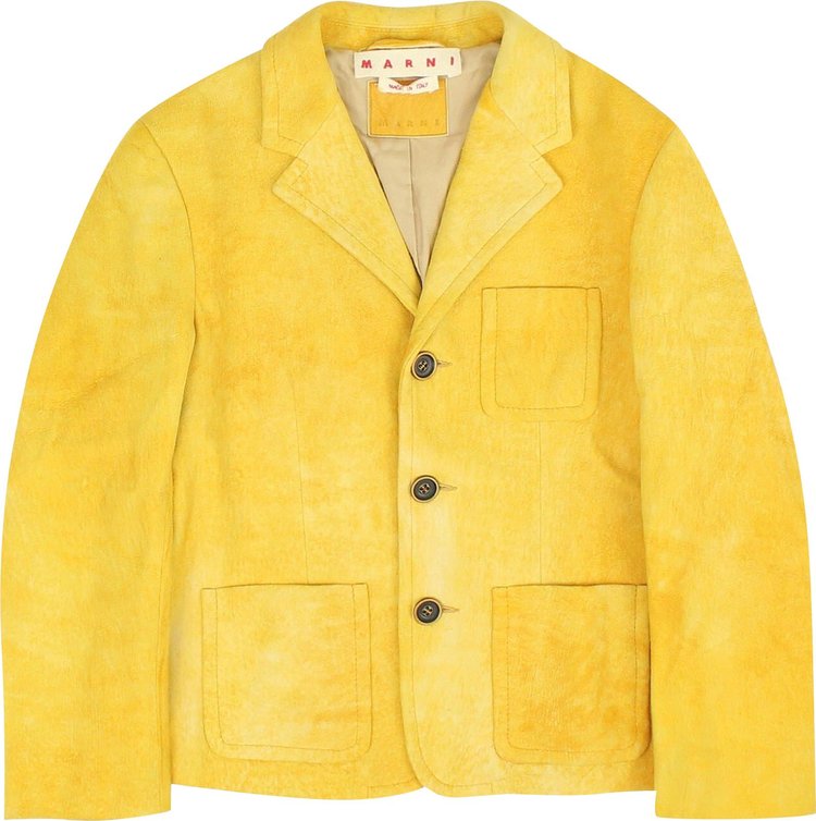 Marni Leather Jacket 'Sun Orange'