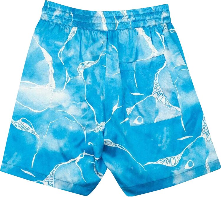 Nahmias Miracle Tie Dye Silk Shorts Blue