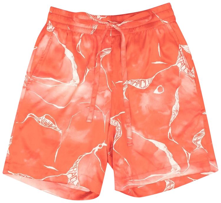 Nahmias Miracle Tie Dye Silk Shorts Red